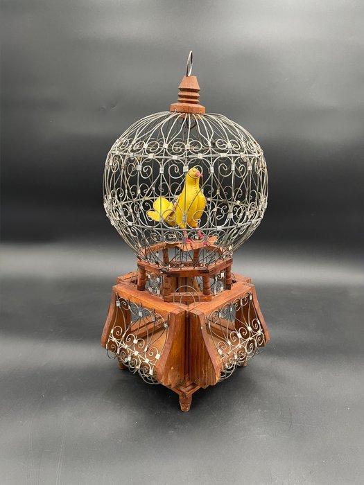 Vogelkooi - Hout, Metaal - Bird Leather, Antiquités & Art, Curiosités & Brocante
