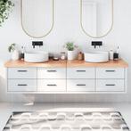 vidaXL Wastafelblad 200x50x(2-6) cm behandeld massief hout, Huis en Inrichting, Keuken | Keukenelementen, Verzenden, Nieuw