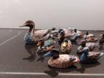 Lokeend - 17 canards - Période 1960-1970, bois marouflé, 14