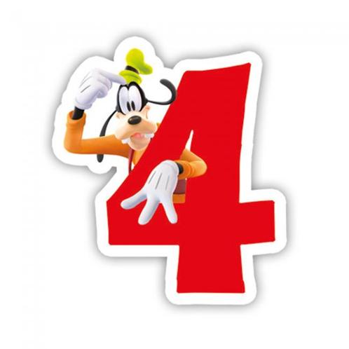 Mickey Mouse Kaars 4 Jaar, Hobby en Vrije tijd, Feestartikelen, Nieuw, Verzenden