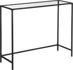 Bijzettafel - dressoir - 100x80 cm - metaal met glas -, Verzenden, Nieuw