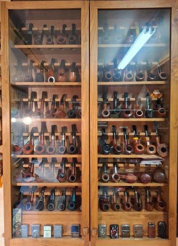 Pijpenkast (200) - Hout, Glas beschikbaar voor biedingen