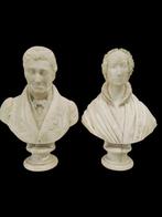sculptuur, Rare Pair of 19th Century Busts - AMICITIA