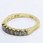 Ring - 18 karaat Geel goud - 0.36ct. tw. Diamant, Handtassen en Accessoires, Ringen, Nieuw