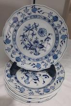 Meissen - Bord (6) - Blue Onion - Porselein - Meissen Blauw, Antiek en Kunst