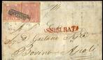 Anciens états italiens - Naples 1858 - Assuré de Naples à, Timbres & Monnaies