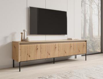 Meubella TV-Meubel Timoteo eiken 190 cm, Huis en Inrichting, Kasten |Televisiemeubels, Overige materialen, Verzenden, 150 tot 200 cm