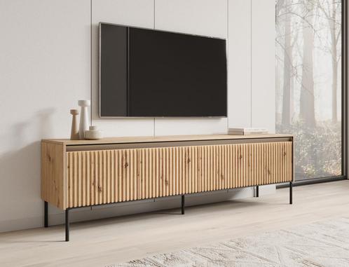 Meubella TV-Meubel Timoteo eiken 190 cm, Huis en Inrichting, Kasten |Televisiemeubels, 25 tot 50 cm, Nieuw, 150 tot 200 cm, Overige materialen