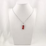 Corail - Argent - Collier avec pendentif, Antiquités & Art
