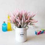 Kunst Boeket met Vaas - Lavendel Plastic Bloemen Luxe, Nieuw, Verzenden