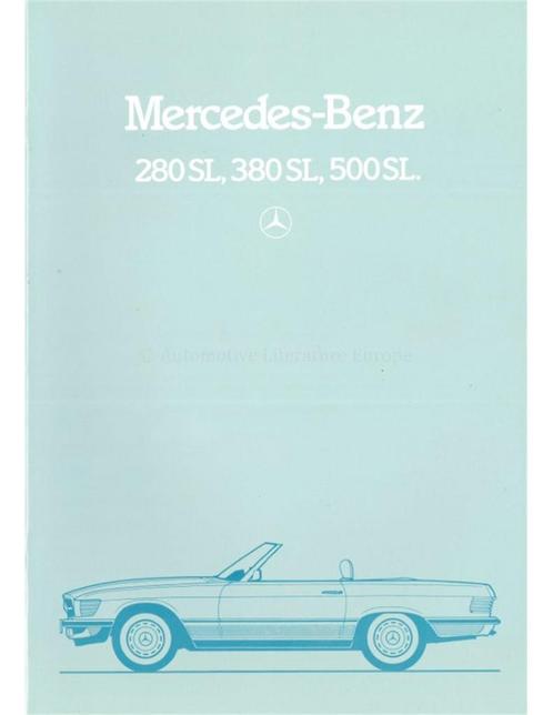 1982 MERCEDES BENZ SL BROCHURE NEDERLANDS, Livres, Autos | Brochures & Magazines, Enlèvement ou Envoi