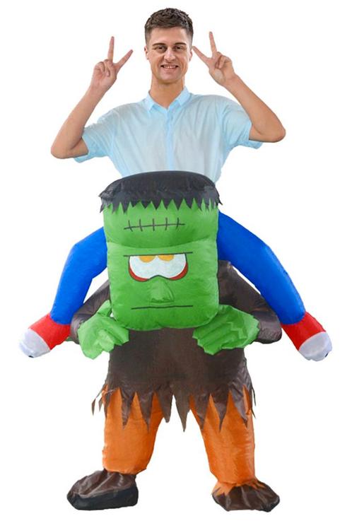KIMU® Opblaas Kostuum Zittend op Frankenstein Opblaasbaar pa, Kleding | Heren, Carnavalskleding en Feestkleding, Nieuw, Ophalen of Verzenden