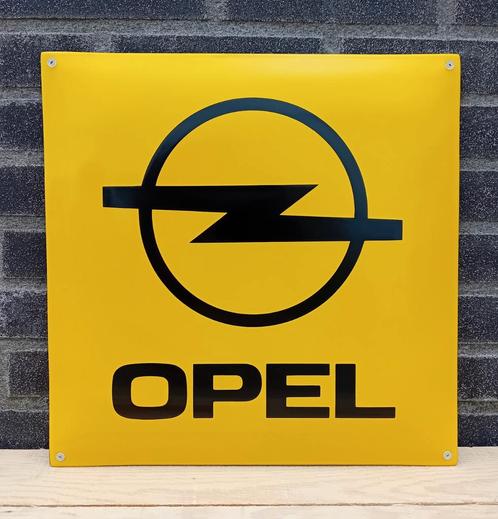 Opel emaille geel, Verzamelen, Merken en Reclamevoorwerpen, Verzenden