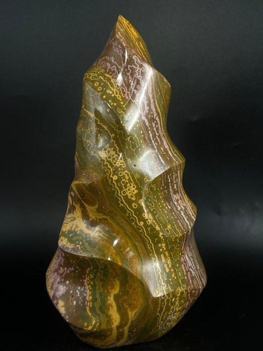 Ocean Jasper Flame – Teintes terre dorées avec des motifs, Collections, Minéraux & Fossiles