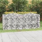 vidaXL Lit surélevé à gabions arqué 200x50x100 cm Fer