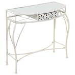 vidaXL Bijzettafel Franse stijl 82x39x76 cm metaal wit, Verzenden, Nieuw