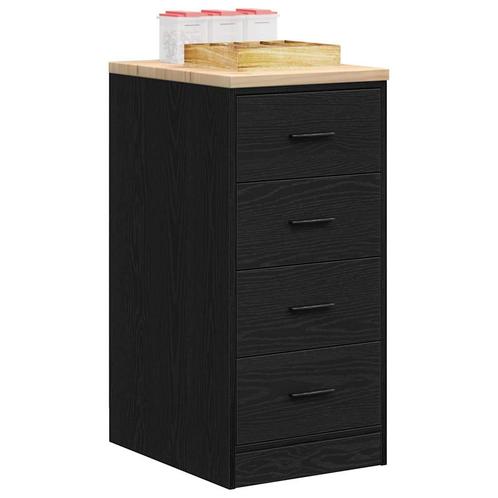 vidaXL Garagekast 40x51x85 cm massief grenenhout zwart, Zakelijke goederen, Kantoor en Winkelinrichting | Magazijn, Stelling en Opslag