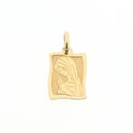 9 Krt. Hanger met gravure van Maria (religieus, gravures), Handtassen en Accessoires, Antieke sieraden, Ophalen of Verzenden, Goud
