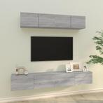 vidaXL 4-delige Tv-meubelset bewerkt hout grijs sonoma, Huis en Inrichting, Verzenden, Nieuw