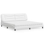 vidaXL Bed met matras Hvar kunstleer wit 200x200 cm, Huis en Inrichting, Verzenden, Nieuw