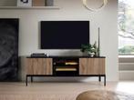 TV-Meubel modern Design met Latten patroon zwart 154cm, Verzenden, Nieuw