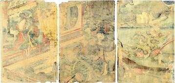 Dong Zhuo Chases Lü Bu and Falls Down in the Garden - From