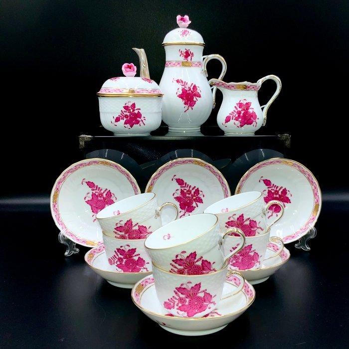 Herend - Exquisite Coffee Set for 6 Persons (15 pcs) -, Antiquités & Art, Antiquités | Meubles | Tables