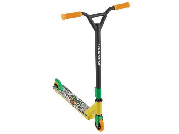 Veiling - Stuntstep Street Life in zwart geel, Fietsen en Brommers, Steps, Nieuw