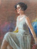 Gennaro Villani (1885-1948) - Ritratto di nobildonna, Antiek en Kunst