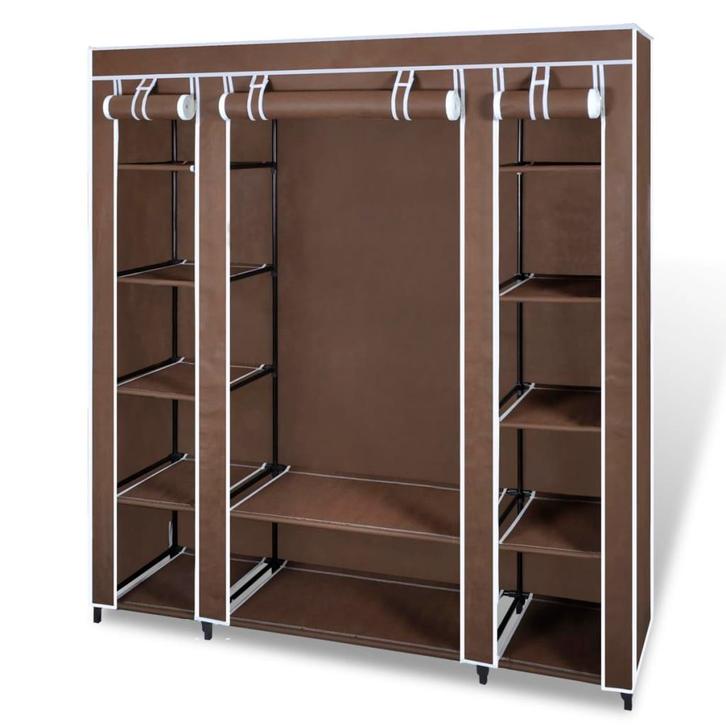 vidaXL Kledingkast met vakken en stangen 45x150x176 cm stof, Huis en Inrichting, Kasten | Kleerkasten, Nieuw, Verzenden