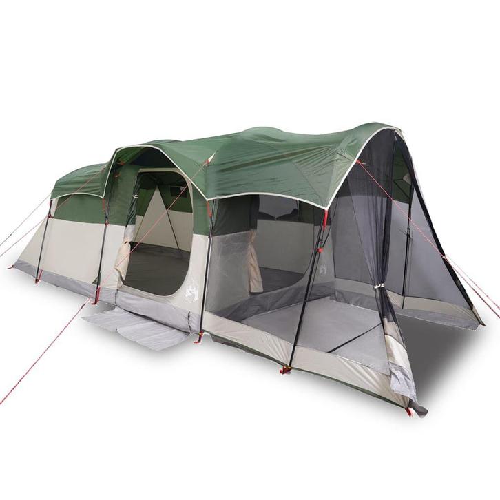 Tunneltent (8p) | Groene Kampeertent | 40% Korting, Caravans en Kamperen, Tenten, meer dan 6, Nieuw, Verzenden