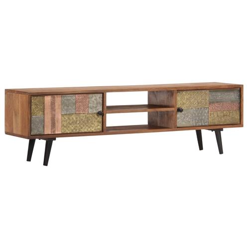 vidaXL Tv-meubel 140x30x40 cm massief acaciahout, Huis en Inrichting, Kasten |Televisiemeubels, Nieuw, Verzenden