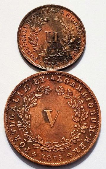 Portugal, Portugees Mozambique. D. Maria II - D.Luís I. II +, Postzegels en Munten