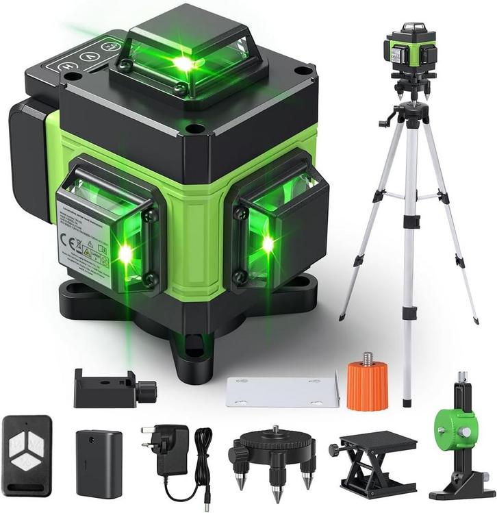 Kruislijner met statief - Zelfnivellerend - Bouwlaser - Lase, Doe-het-zelf en Bouw, Gereedschap | Overige machines, Verzenden