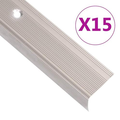vidaXL Trapneuzen L-vormig 15 st 100 cm aluminium, Doe-het-zelf en Bouw, Ladders en Trappen, Nieuw, Verzenden