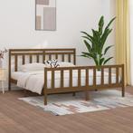 vidaXL Cadre de lit Marron miel Bois pin massif 180x200 cm S