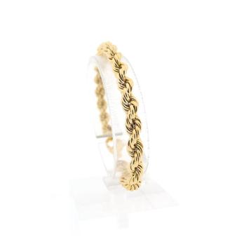 Gouden gedraaide schakel armband | 19 cm (moderne armband) beschikbaar voor biedingen