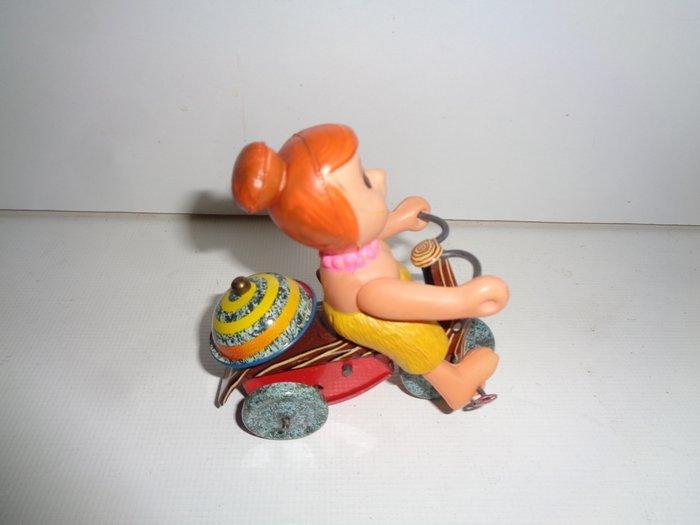Marx - Wilmar uit The Flintstones op een driewieler met bel,, Antiek en Kunst, Antiek | Speelgoed