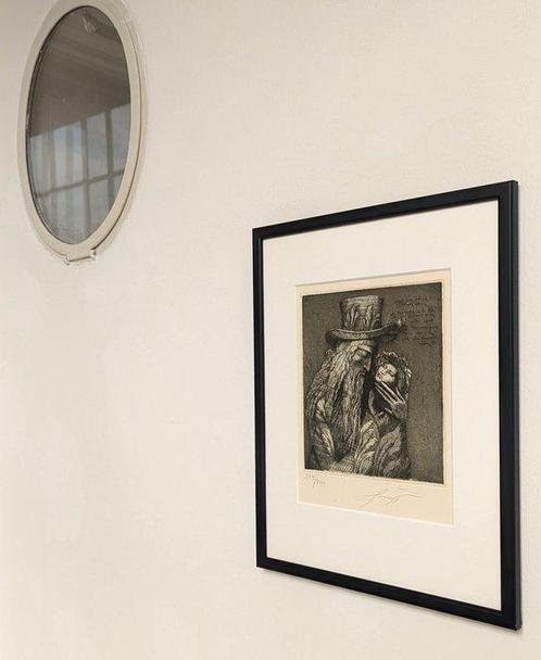 Ernst Fuchs (1930-2015) - Jacob and his child / Jakob und, Antiek en Kunst, Antiek | Overige Antiek