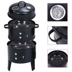 vidaXL Houtskoolroker barbecue-grill 3-in-1 40x80 cm, Tuin en Terras, Verzenden, Nieuw