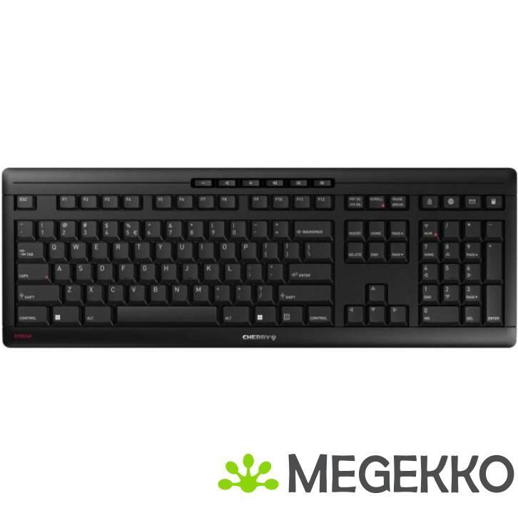Cherry Stream Draadloos Zwart, Computers en Software, Toetsenborden, Nieuw, Verzenden