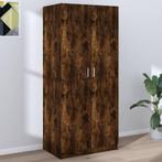 vidaXL Kledingkast 80x52x180 cm bewerkt hout gerookt, Huis en Inrichting, Kasten | Kleerkasten, Verzenden, Nieuw