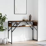 vidaXL Table console avec étagère chêne fumé 105x30x75, Verzenden, Neuf