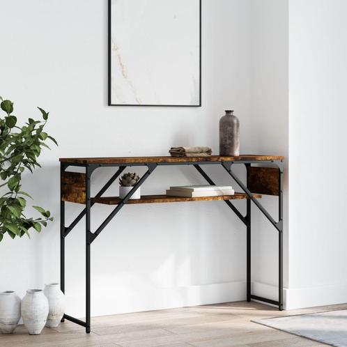 vidaXL Table console avec étagère chêne fumé 105x30x75, Maison & Meubles, Tables | Tables de salon, Neuf, Envoi