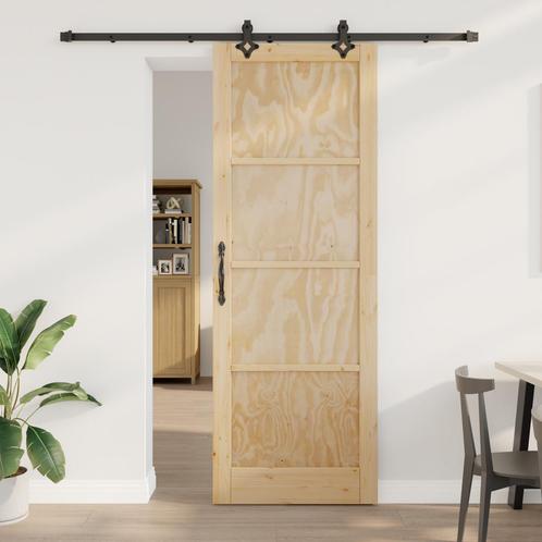 vidaXL Glijdende Deur met Hardware Set ORKDALMassief, Doe-het-zelf en Bouw, Deuren en Vliegenramen, Nieuw, Verzenden