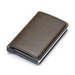 RFID Creditcard Houder Portemonnee - Vintage Leren Aluminium, Handtassen en Accessoires, Portemonnees, Verzenden, Nieuw