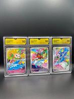 Pokémon - 3 Graded card - Rowlet, Litten & Poppolio Mep, Nieuw