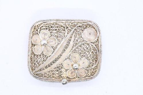 Doos - .925 zilver - Pillendoosje, Antiek en Kunst, Antiek | Zilver en Goud