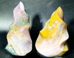 ***GEEN RESERVE*** Ocean Jasper Vlam Paar – Multicolor, Antiek en Kunst