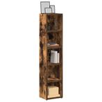 vidaXL CD-kasten 2 st 21x16x93,5 cm bewerkt hout gerookt, Huis en Inrichting, Verzenden, Nieuw